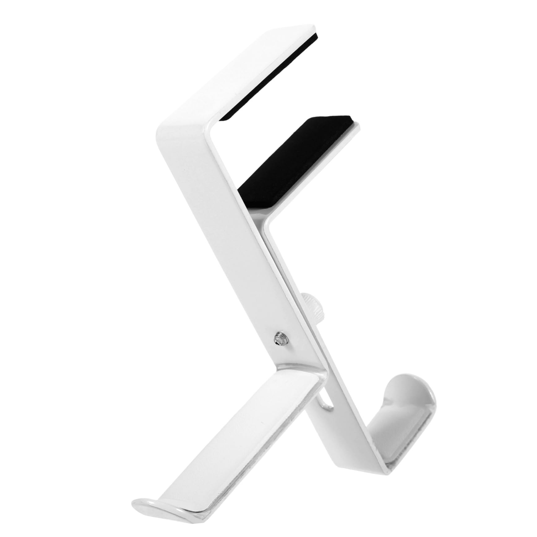Hemobllo headphone hanger headphone clamp hook foldable headphone stand hanger headphone display hook computer headphones Desk Hook Holder for Headphone bracket Wall-mounted white alloy