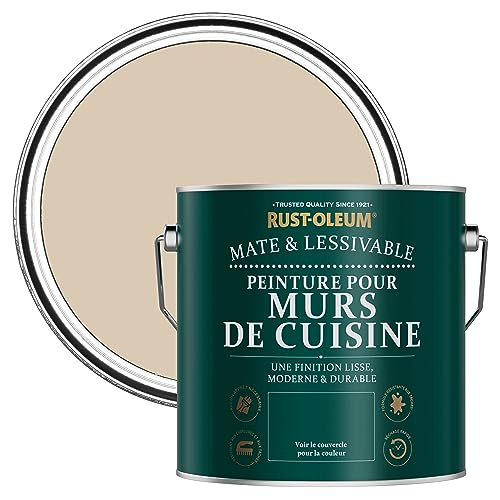 Rust-Oleum Peinture Beige Lessivable pour Murs de Cuisine, Finition Mate - Argile Chaude 2.5L