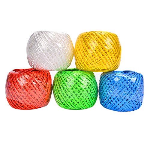 2 PCS Polypropylene Twine,100g Household Bundled Decorative Wear-Resistant Plastic Rope,PP Tying Rope, Used for Bag Tying, Agricultural Product Binding, Factory Packaging,Gardening, and Home Use
