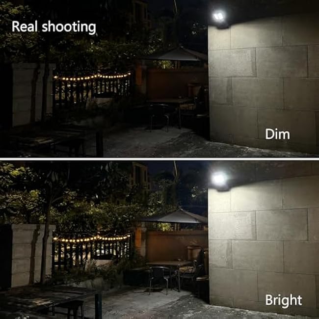 Solar Flood Lights Outdoor, Solar Dusk to Dawn Light Waterproof Motion Sensor Aluminum Lighting 3 Modes with Remote 12500 mAh Bright White for Street, Wall, Pole, Garage