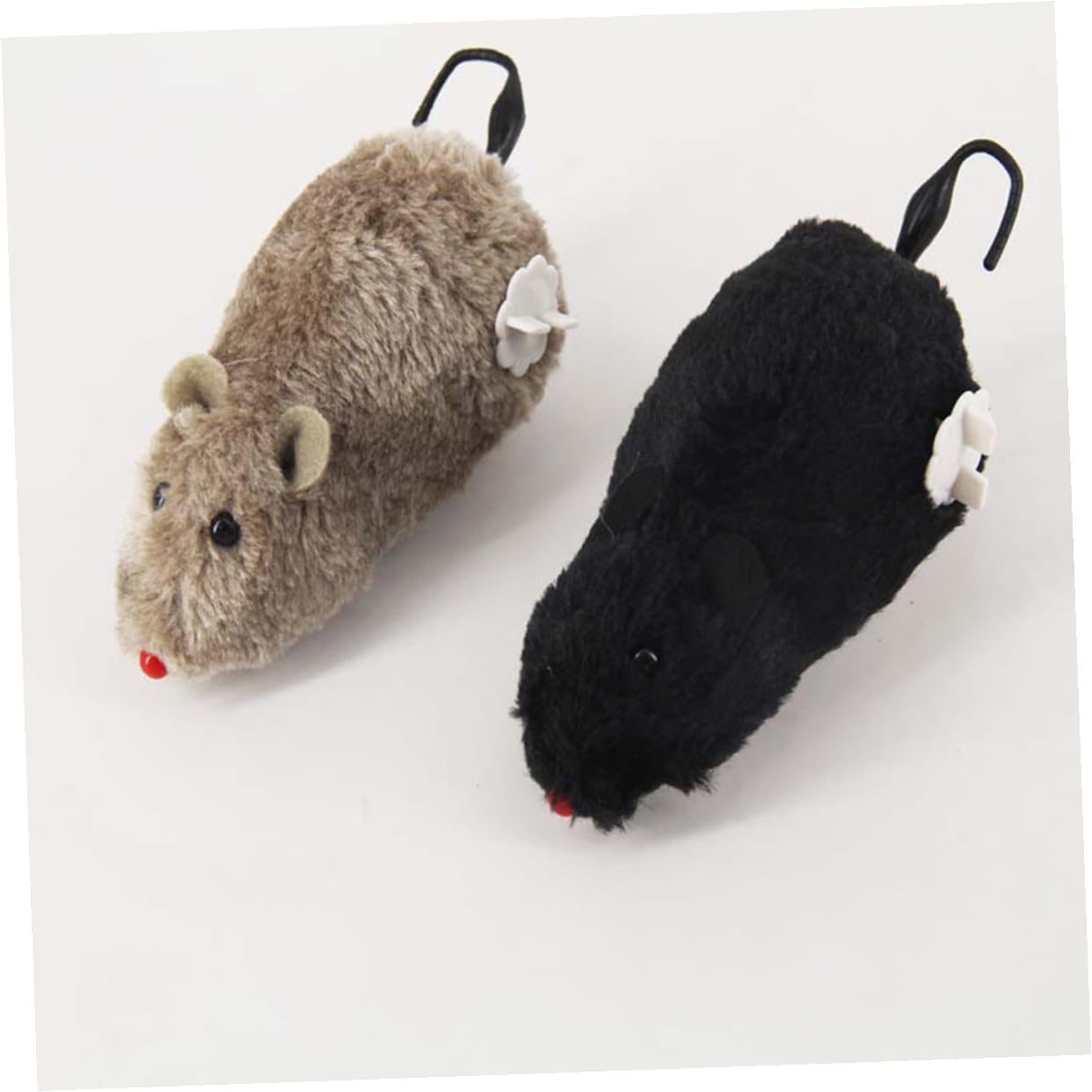 Juguete de Ratón Mecánico de Felpa para Gatos, 8 Piezas | Forma de Mouse, sin Batería, Atrae la Atención del Gato, Regalo para Amantes los Felinos Color Aleatorio