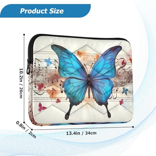 Funda para portátil de 13 a 14 pulgadas con diseño de notas musicales miniatura 3