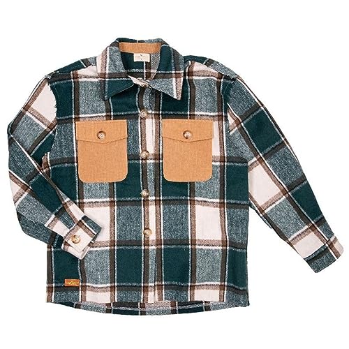 Simply Southern Yosemite Plaid Shacket - Jacket - Green Plaid - Adult