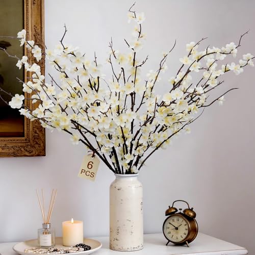 Cherry Blossom Branches Decor 39Inch 6pc Artificial Flower Indoor Realistic