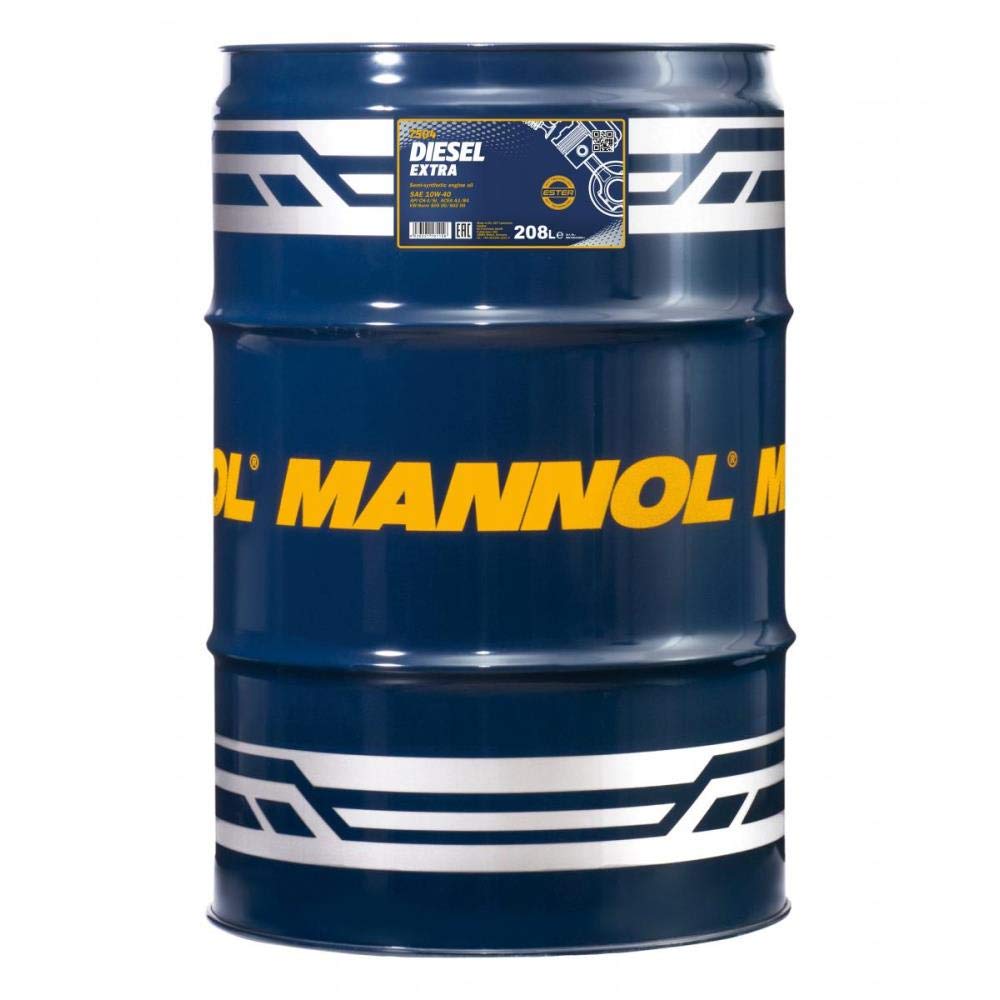 MANNOL Aceite de motor 10W-40 DIESEL EXTRA aceite parcialmente sintético ACEA A3/B4 API CH-4 API SL 208L Compatible con VW Polo V Hatchback 6R1, 6C1 up! Hatchback 121, 122, BL1, BL2, BL3, 123, TOYOTA