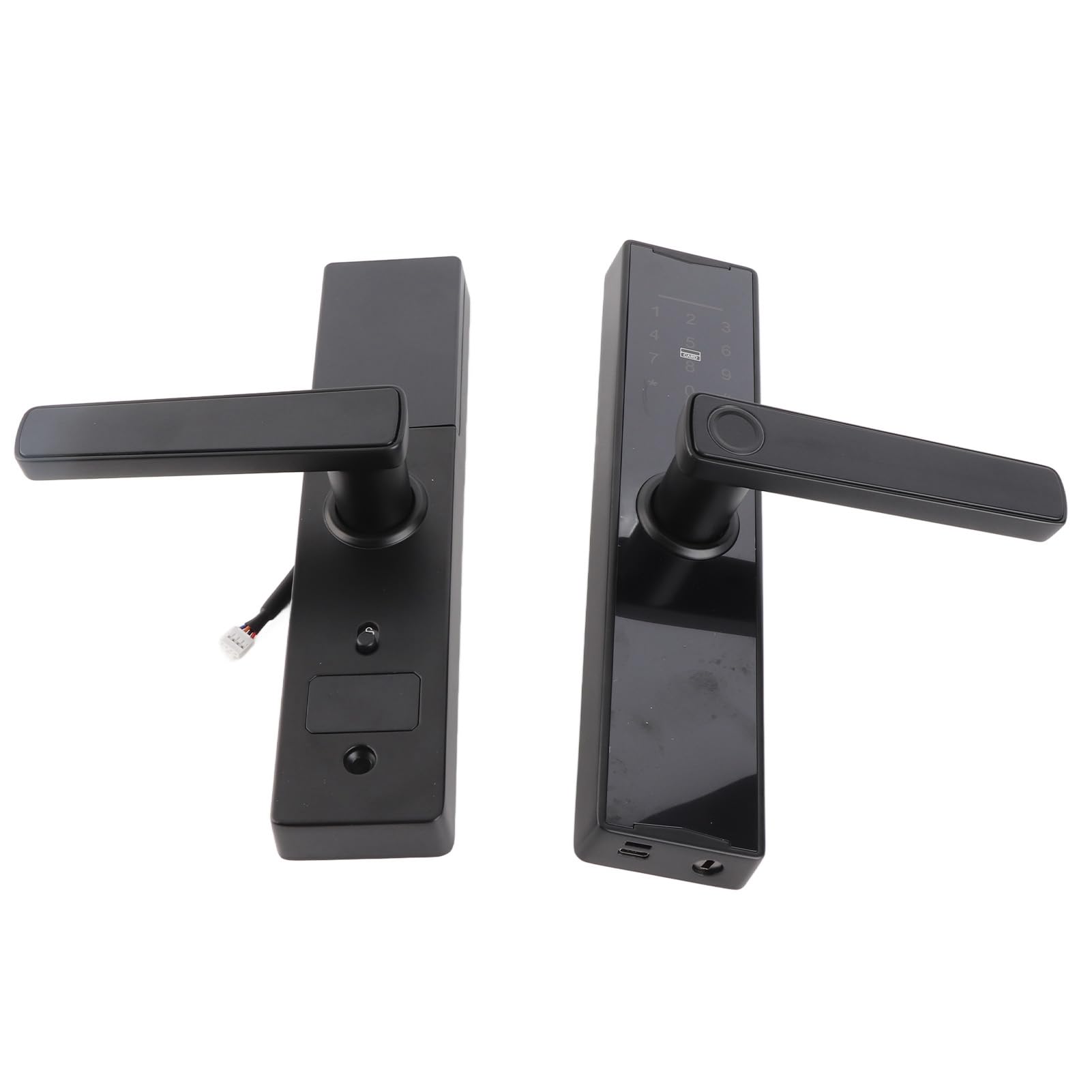 Serrure intelligente de porte numérique, serrure de porte avec clavier avec poignée, serrure de porte électronique d'empreinte digitale, compatible avec l'application Tuya