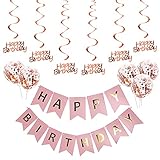 【Wunderschöne Geburtstagsparty】Roségold Luftballons,Banner Geburtstagsdeko für Ihr Roségold, Sie können schnell wunderschöne Highlights für Ihre Partydekoration setzen egal ob für Ballondekoration, Hochzeiten, Geburtstage, Kindergeburtstage, Feiern und Feiern, zur Partydekoration. Die besten Geburtstagsdekorationsballons für Frauen/Mädchen