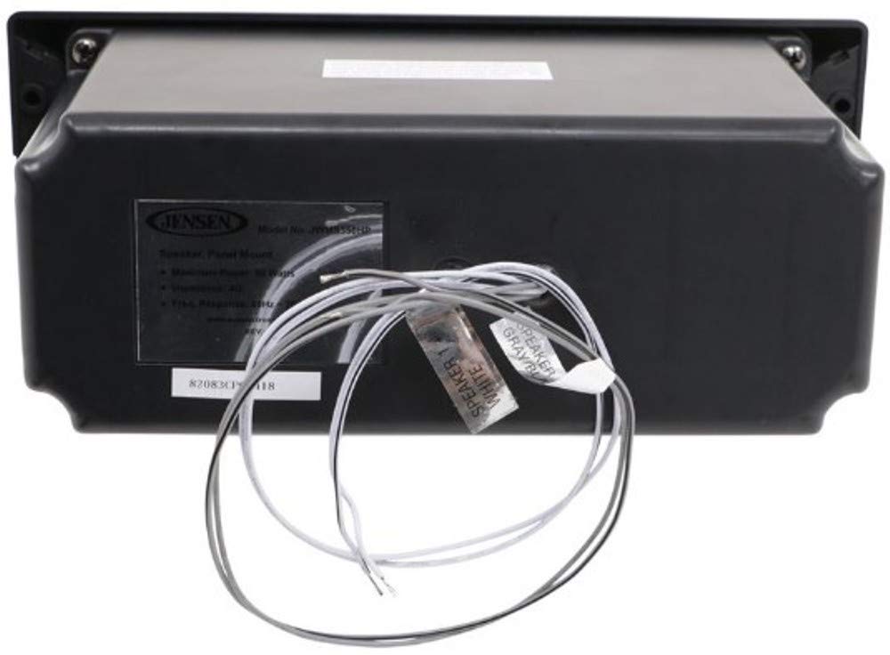 Jensen JWMS350HP High-Performance Panel Speaker; 2-Way Acoustical Design; Tuned/Ported Enclosure; Mesh Style Metal Grille; Surface-Mount Installation; for use with The JWM72A and JWM92A Stereos