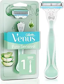 Gillette Venus Pele Sensível Aparelho de Depilar com Aloe Vera, 1ud