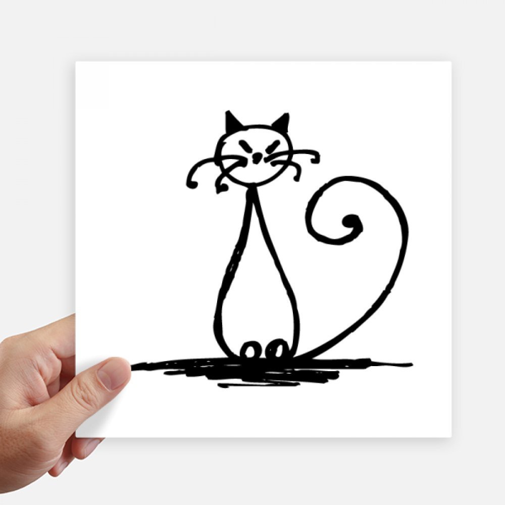 Stickers de gato rizado para decorar tu maleta de viaje moto y paredes del hogar 4 uds