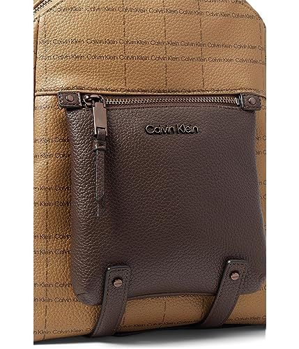 Calvin Klein Maya Backpack - Bags for Women - One Slip Pocket - Exterior Back Pocket - Polyester Lining Khaki/Brown/Java One Size One Size4