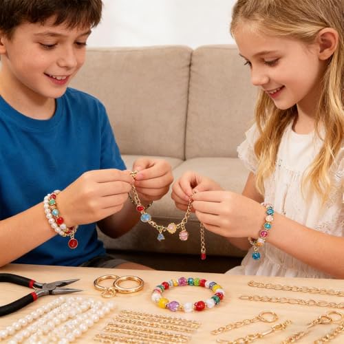 Kit de llaveros de 325 piezas para hacer joyas y manualidades en casa 2