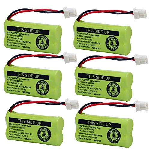 QBLPOWER BT183342 BT283342 BT166342 BT266342 BT162342 BT262342 Phone Battery Compatible with VTech CS6114 CS6419 CS6719 AT&T EL52300 CL80112 VTech CS6719-2 Cordless Handsets(6 Pack BT183342)