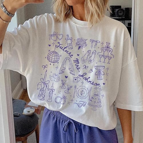 CHILLEVER Custom Future Mrs Shirt for Bride, Future Mrs Gifts Shirt, Personalized Engagement Gift4