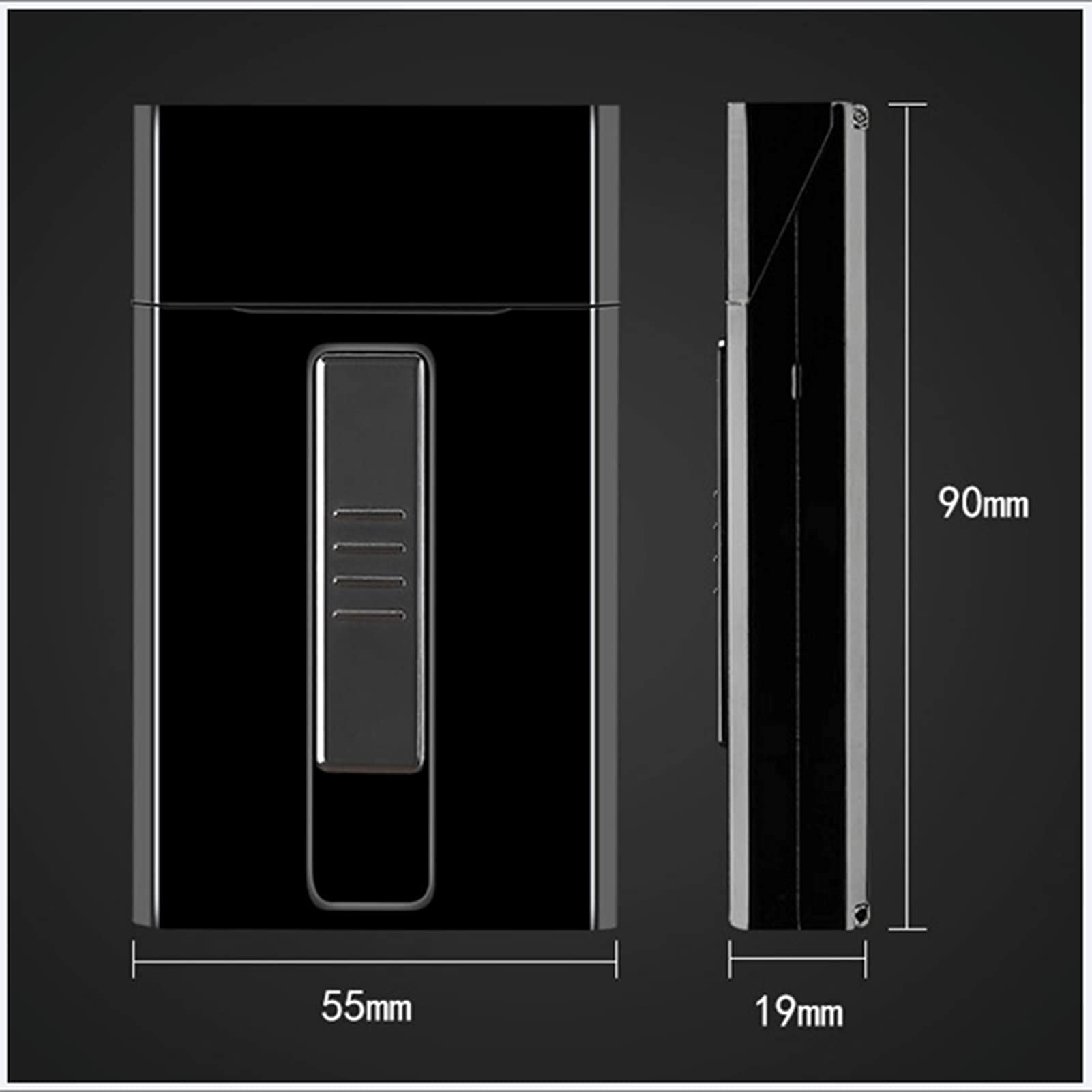Portasigarette Con Accendino Elettrico USB - 2 In 1 Ricaricabile Senza Fiamma - Foto 8