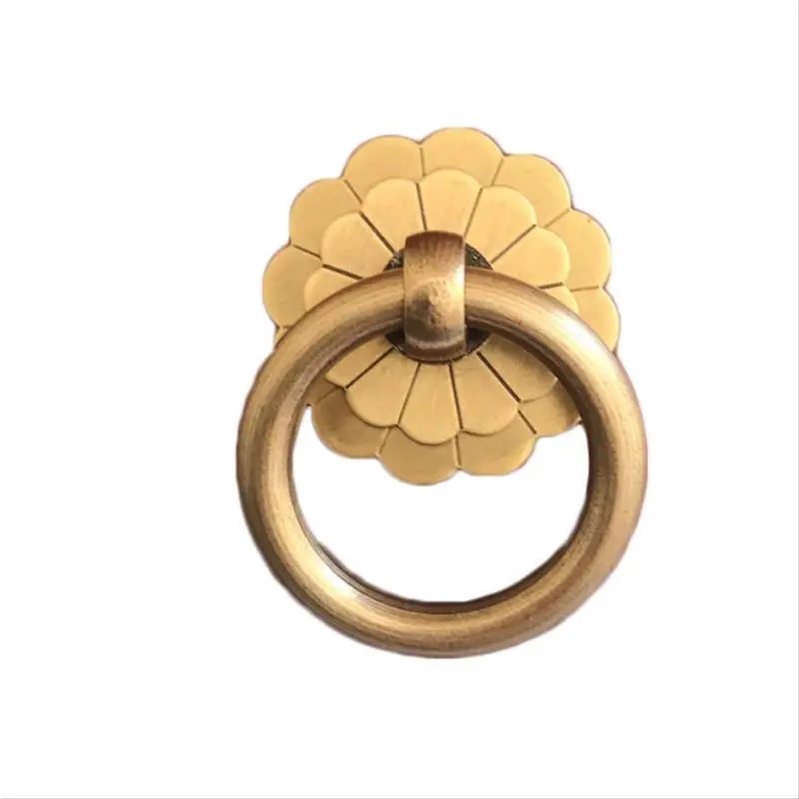 bogniga 10PCS Antique Brass Cabinet Ring Knobs Pulls Gold/Bronze Kitchen Drawer Dresser Pulls Cupboard Door Handles(Gold,35mm Ring)