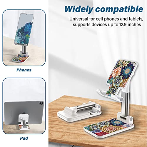 Image of Foldable Desk Phone Holder - Adjustable Angle iPhone & Samsung Smartphone Stand