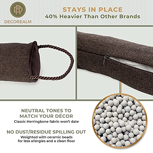 Door Draft Stopper Front Door, Under Door Draft Blocker, Sound Proof Draft Guard For Doors And Windows, Decorative Cylinder Provides Door Insulation And Weather Stripping For Doors (Brown, 36 Inches) #TOP4