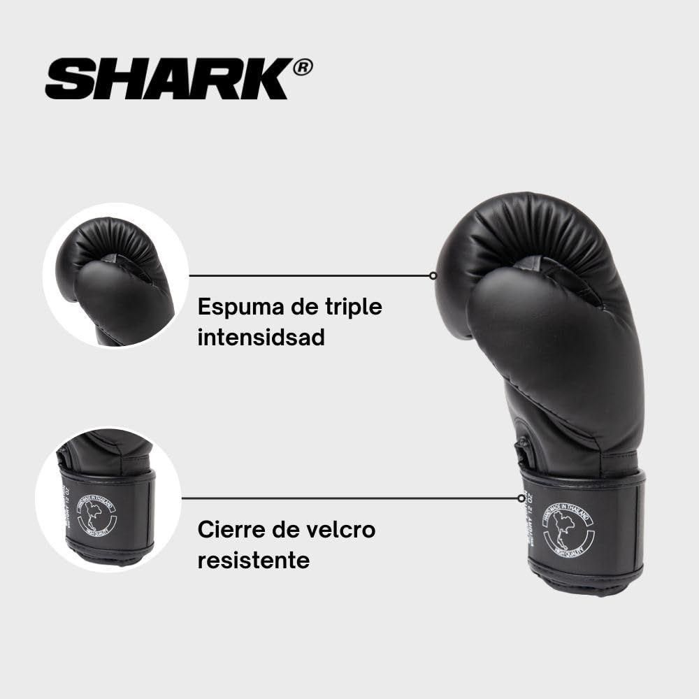 SHARK BOXING Guantes Boxeo Hombre, Mujer, Unisex Victory | Guantes Boxeo 14oz, 12oz, 10oz, 16oz | Guantes Muay Thai, Kick Boxing