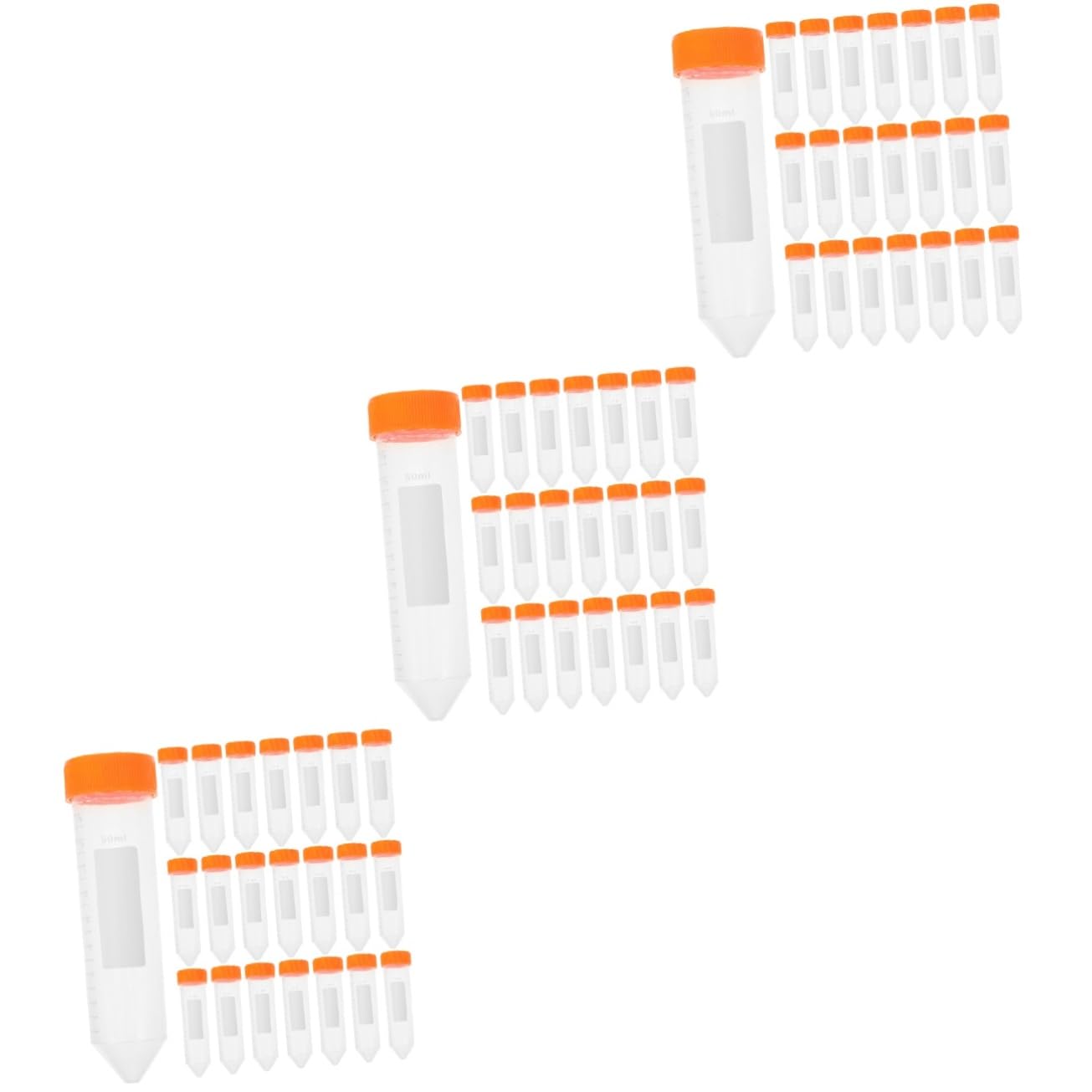 75 Pièces Tube à centrifuger gradué Tube centrifuge graduée Récipient de stockage en plastique stockage de tubes à en plastique Tube à de 50 ml tubes de stockage