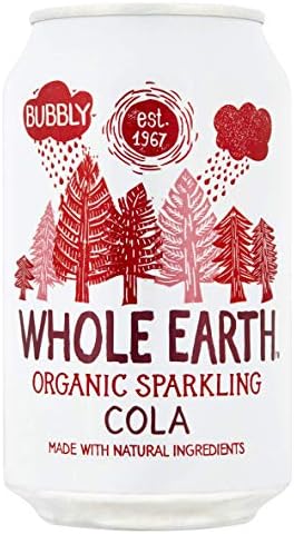 Whole Earth Organic Sparkling Cola Drink, 24x 330 ml, Flavoured Fizzy Soft Drink Made with Fruit Juice, 100% Natural Ingredients, No Added Refined Sugar, Gluten Free Vegetarian & Vegan, Multi Pack