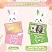 Easter Bunny Gift Card Sleeve Holder- 6Pack Easter Rabbit Money and Card Gift Sleeve for Kids Colorful Bunny Money Holder Ornaments for Christian Basket Supplies Spring Holiday Party Favor Tags Decors