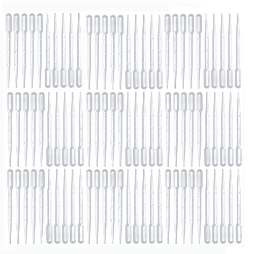 Pack of 200,Plastic 3ml Disposable Transfer Pipette,Suitable for Essential Oils & Science Laboratory