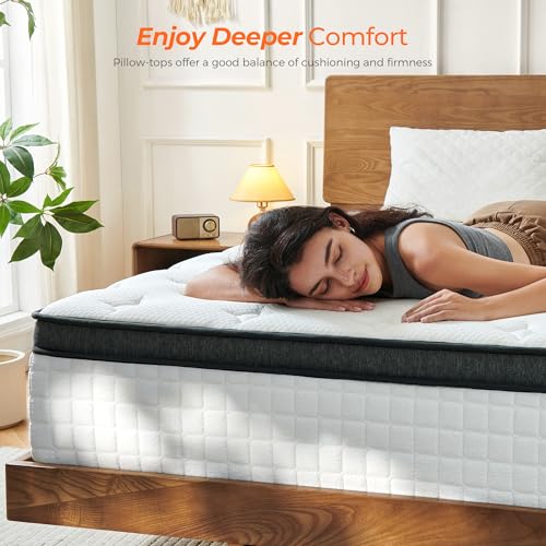Image of 12 Inch Full Mattress, Medium Firm Full Size Hybrid Mattress with Pocket Springs for Breathability, Pressure Relief, Motion Isolation, Pro Coil Edge Support, CertiPUR-US Certified