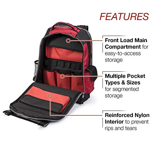 Lincoln Electric All-in-One Welding Backpack with Adjustable Storage Net | Flame-Resistant Sleeves | One Size Black (K3740-1 & KH813)