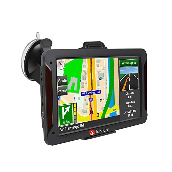 GPS Navigation for Car 7 Inch Vehicle GPS Navigation 8G Memory Portable Truck Navigator HD Touch Screen North America Lifetime Maps Update for Free Latest in 2024 Contains USA, Canada, Mexico
