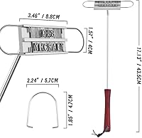 Vista 5 de Hierro de marca BBQ con letras intercambiables y un práctico dibujo, ideal para marcar filetes, hamburguesas y pollo (1)