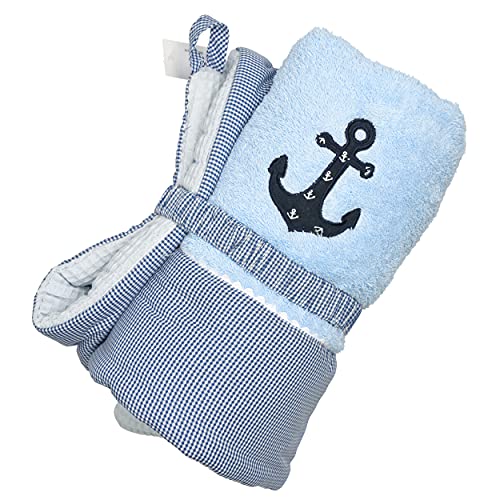 Krabbeldecke mit Anker in hellblau, 70x90 cm, weich gepolstert, kleines Packmaß - ideal für...