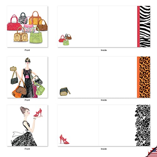 The Best Card Company - 10 Blank Note Cards For Women (4 X 5.12 Inch) - Assorted Fashion Greeting Cards For All Occasions - Write In Style Mq5067Ocb-B1X10 #TOP2