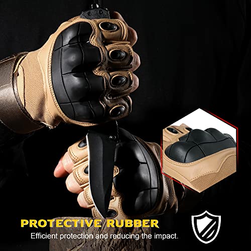Image of WTACTFUL Tactical Fingerless Gloves Men Women, Breathable Anti-Slip