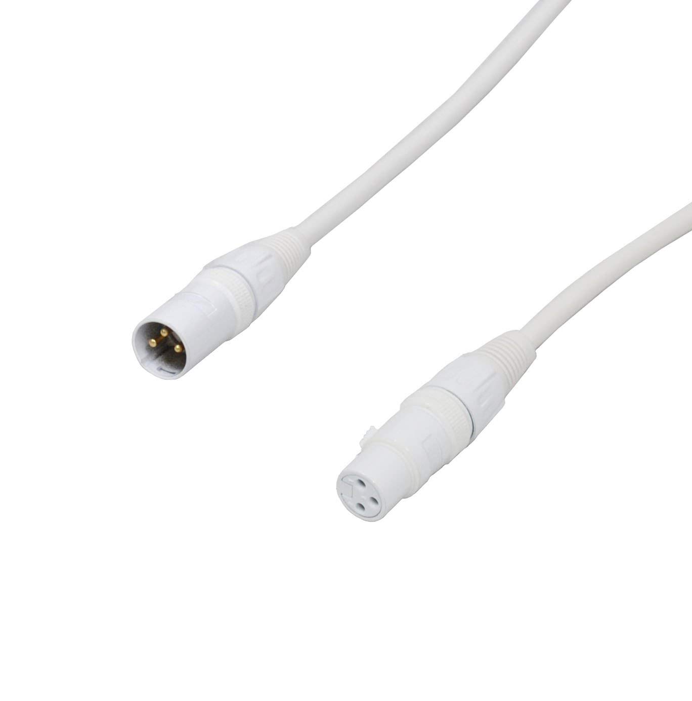 Audio2000'S E80125P2 Two-Pack 25-Feet XLR Female to XLR Male White-Color Audio/Recording/Stage/Microphone Cables (Total Two 25-Feet White Cables)