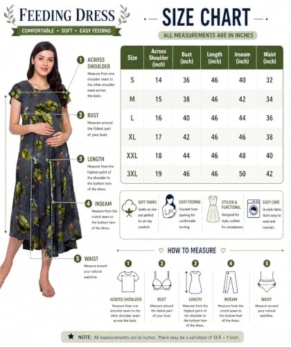 Image of AV2 Women's Viscose Regular Fit Maternity Maternity Wear Dress