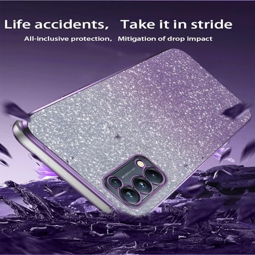 WBWONE Glitter Case for OPPO Find X3 Lite Case, Electroplated Edge, Flexible Protection - Image 2