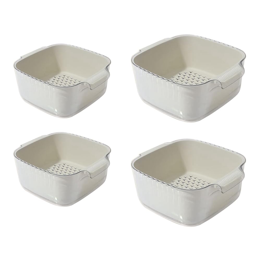 Set di colino e ciotole in acciaio inox, per la pulizia della frutta
