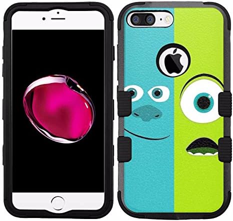 for iPhone 7 Plus (5.5"), Hard+Rubber Dual Layer Hybrid Heavy-Duty Rugged Armor Cover Case - Monsters Inc. #T