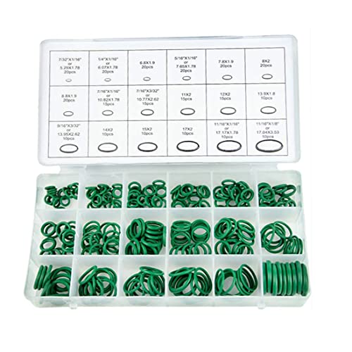 270 Uds. Verde R134a R12 O-Ring coche herramientas de reparación de automóviles aire acondicionado de coche refrigerante anillo conjuntos accesorios de coche