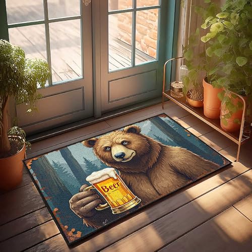 Tapetes de cocina antideslizantes grandes y alfombras de espuma para baño de diseño divertido 2
