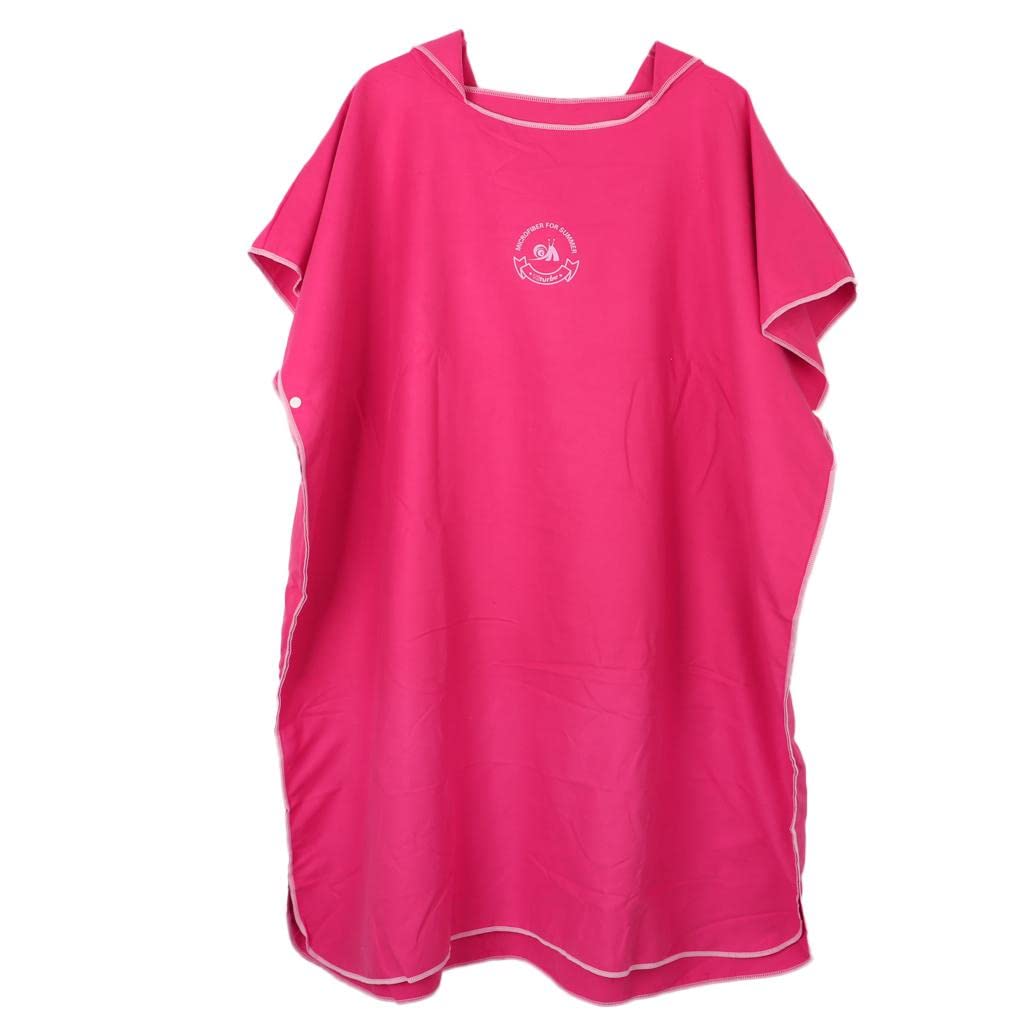 Unisex Adult Surf Beach Bath Hooded Poncho Wetsuit Changing Robe Rosy