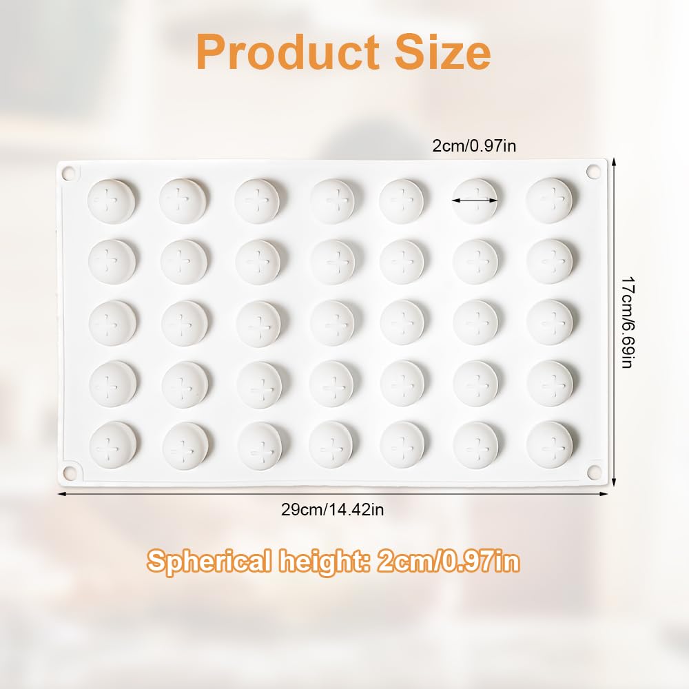 Stampo In Silicone Per Sfere Da 2cm - 35 Fori Per Gelatina, Ghiaccio E Cioccolatini, Usabile In Forno E Frigo - Foto 5