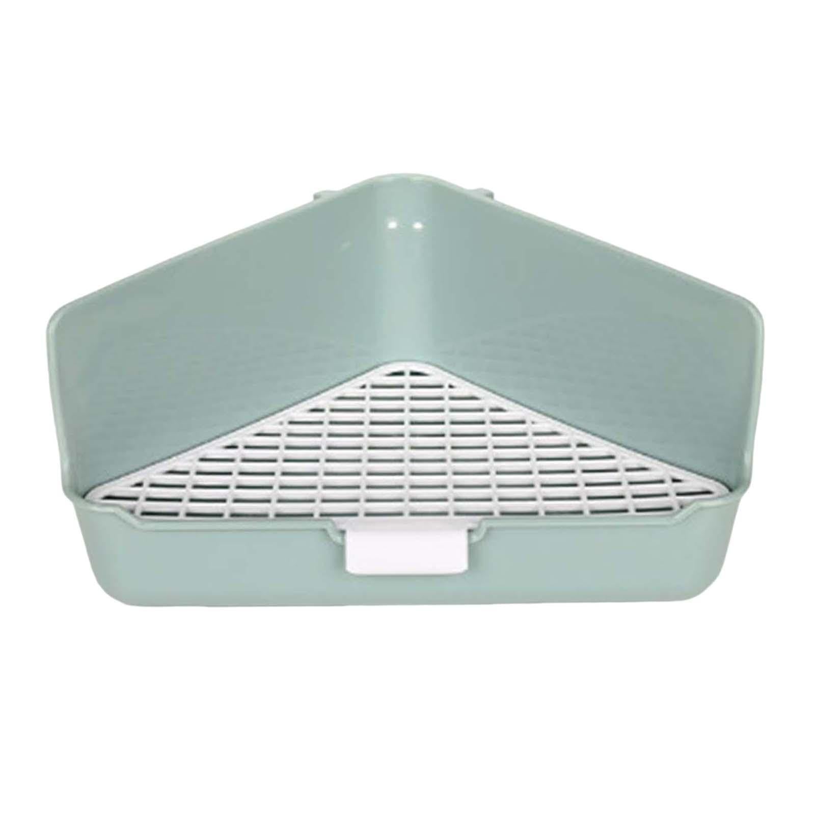 Caja de arena para conejos Zanthicia con rejilla cómoda que elimina las patas sucias