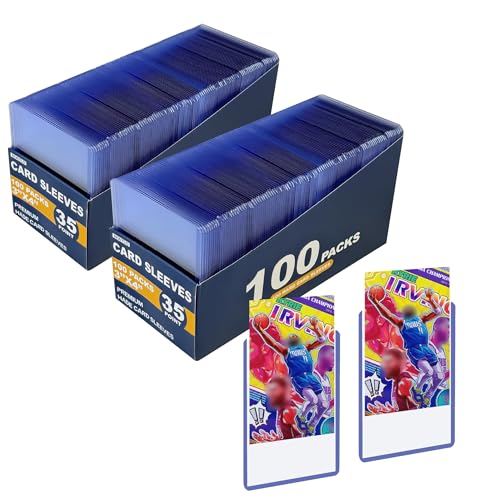 Nixitlo 200 Hard Card Sleeves Card Toploaders for Protection for Baseball Football Premium Top Loaders for Cards, Ensuring Safety (200 Hard Sleeves)