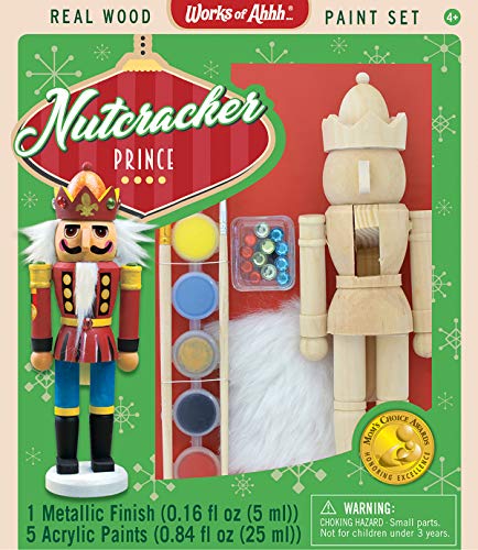MasterPieces Works of Ahhh Christmas Real Wood Large Acrylic Paint Kits, Nutcracker Prince