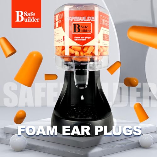 SAFEBUILDER SNR 38dB Ear Plugs Dispenser with 500pcs Foam Earplugs Soft Disposable Ear Protection for Workers Hearing Protection NRR 32dB (Dispenser with 500pcs Ear Plugs) - Thumbnail 2