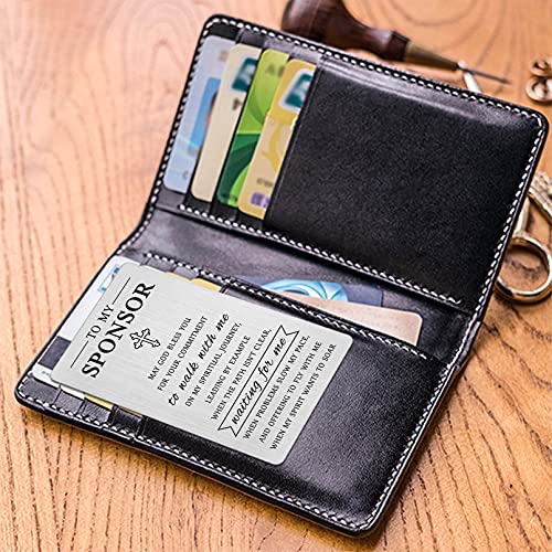 Laluminter Confirmation Sponsor Gifts - May God Bless You Sponsor Engraved Wallet Card for Women Men - Thank You Card to My Sponsor3