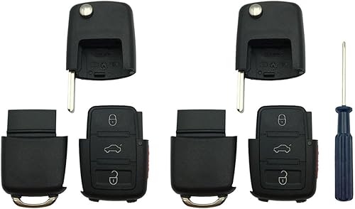 Miniatura 10 de Funda de repuesto para llavero de 3+1 botones, VW, Volkswagen, GTI, Jetta, Eos, Golf, sin llave, entrada y control remoto (tipo B-1 unidad)