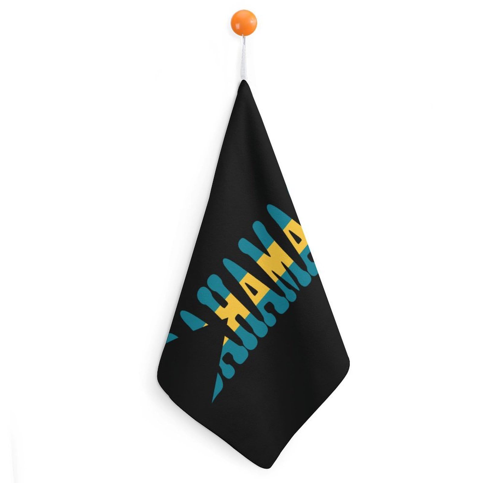 CGSBNGHA Bahamas Flag Hand Towel Hanging Face Towels Cleaning Cloths Handkerchief for Bathroom Kitchen